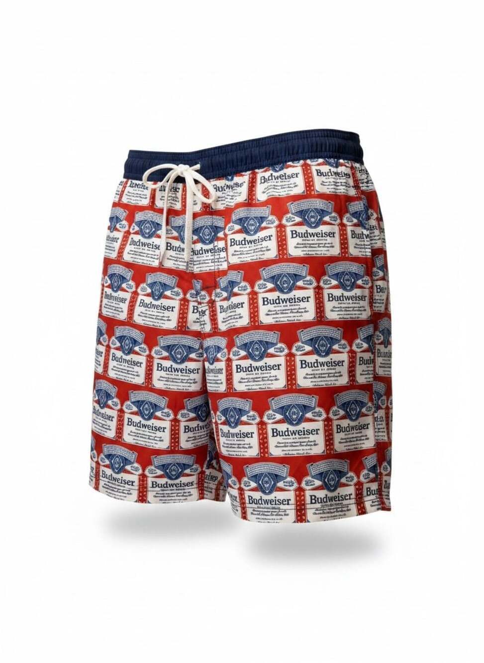 Tipsy Elves Budweiser Swim Trunks Men’s XL Retro Beer Print Shorts